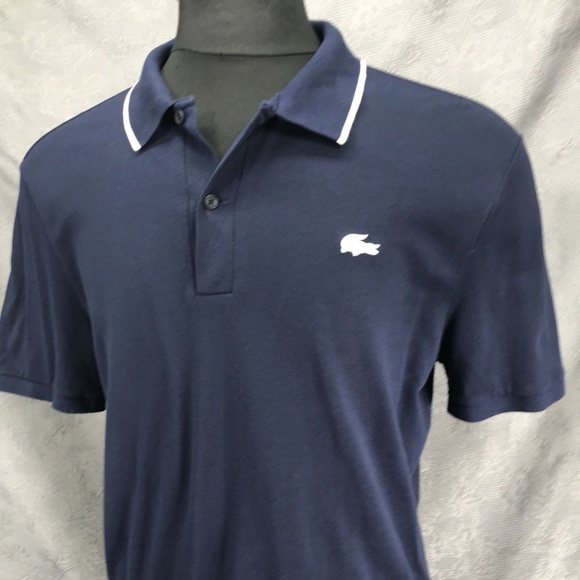 lacoste polo white crocodile
